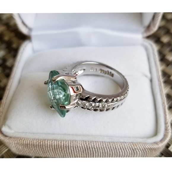 Lia Sophia ring $120 Retail NEW! blue aquamarine stone ring Sz 7, PRICE REDUCED! - Picture 5 of 11